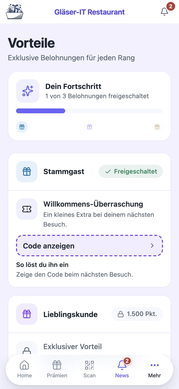 Rang-Vorteile mit Gutschein-Codes